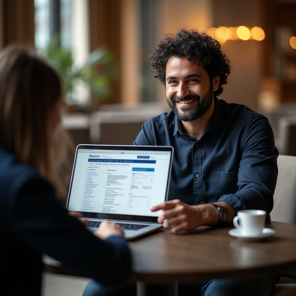Webdesignér pracující na lokálním SEO optimalizaci pro klienta